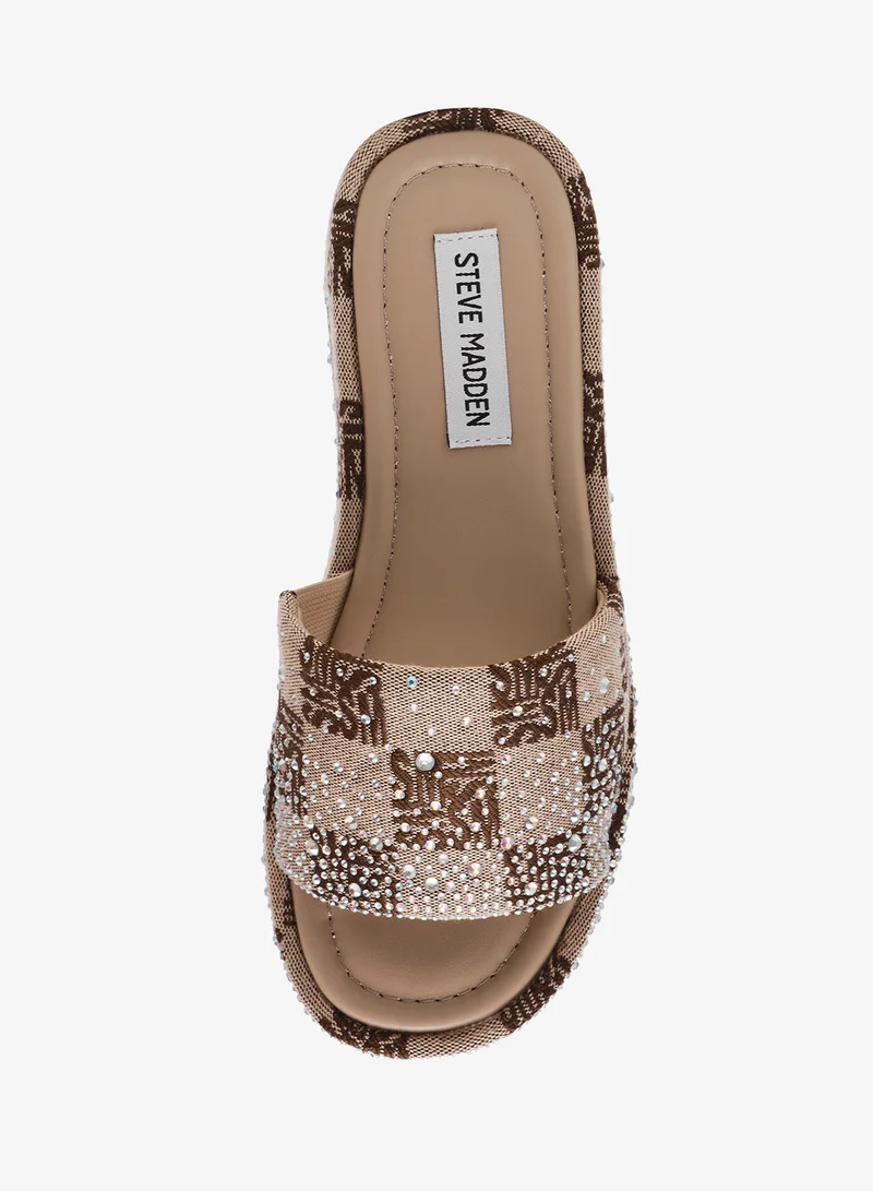 STEVE MADDEN  Logo Canvas Wedge Sandals for Women | Best Price UAE